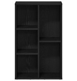 VidaXL Boekenkast Zwart Eiken 50x25x80 cm Engineered Wood