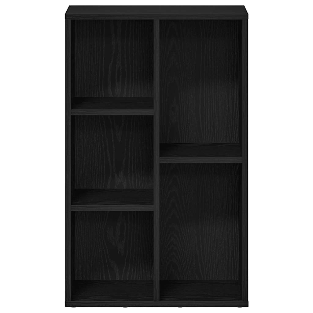 VidaXL Boekenkast Zwart Eiken 50x25x80 cm Engineered Wood