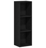 VidaXL Boekenkast Zwart Eiken 36x30x114 cm Bewerkt Hout