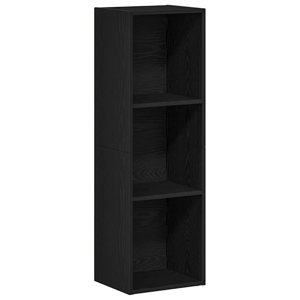 VidaXL Boekenkast Zwart Eiken 36x30x114 cm Bewerkt Hout