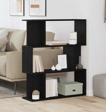 VidaXL Boekenkast Zwart Eiken 80x24x96 cm Engineered Wood