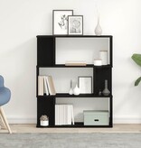 VidaXL Boekenkast Zwart Eiken 80x24x96 cm Engineered Wood