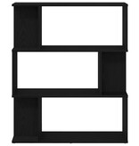 VidaXL Boekenkast Zwart Eiken 80x24x96 cm Engineered Wood