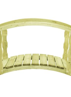 VidaXL Tuinbrug met leuning 170x74x105 cm geïmpregneerd grenenhout
