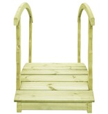 VidaXL Tuinbrug met leuning 170x74x105 cm geïmpregneerd grenenhout