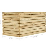 VidaXL Plantenbak verhoogd 100x50x50 cm geïmpregneerd grenenhout