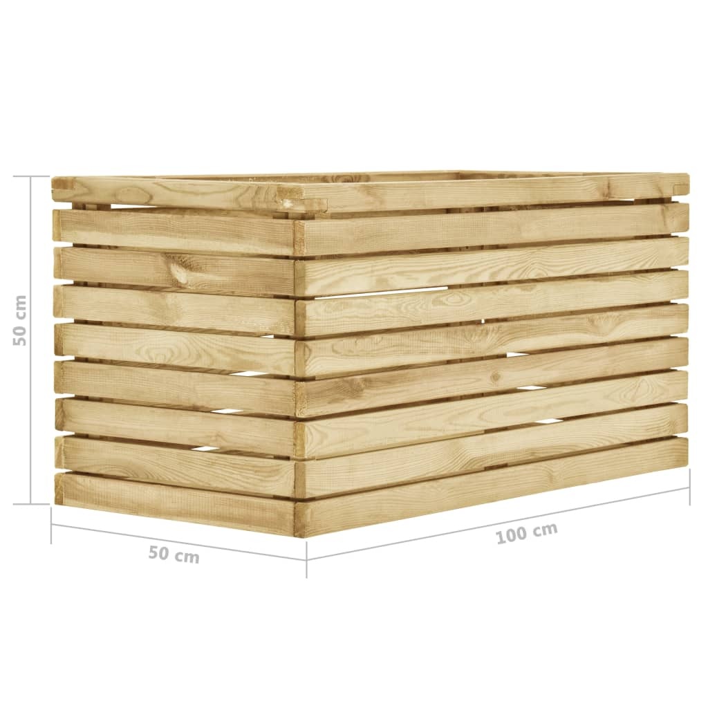 VidaXL Plantenbak verhoogd 100x50x50 cm geïmpregneerd grenenhout