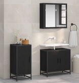 VidaXL Dressoir Zwart eiken 35 x 35,5 x 76 cm Bewerkt hout