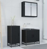 VidaXL Dressoir Zwart eiken 35 x 35,5 x 76 cm Bewerkt hout