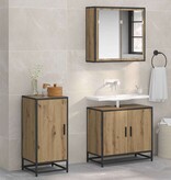 VidaXL Dressoir artisanaal eikenkleurig 35 x 35,5 x 76 cm Bewerkt hout