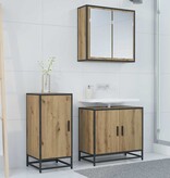 VidaXL Dressoir artisanaal eikenkleurig 35 x 35,5 x 76 cm Bewerkt hout