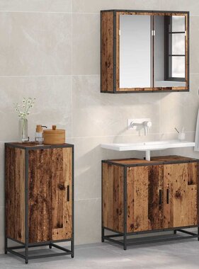 VidaXL Dressoir Oud hout 35 x 35,5 x 76 cm Bewerkt hout