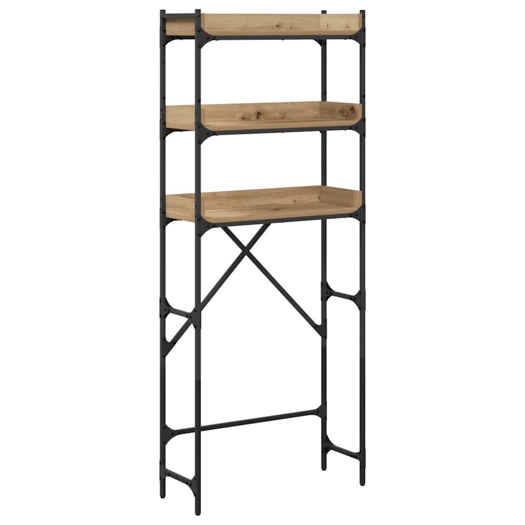 VidaXL Wasmachineplank met plank 67 x 25 x 163 cm Bewerkt hout