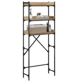 VidaXL Wasmachineplank met plank 67 x 25 x 163 cm Bewerkt hout