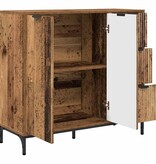 VidaXL Dressoir met lade Oud hout 89,5 x 33 x 82 cm Bewerkt hout