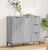 VidaXL Dressoir met lade Grijs sonoma 89,5 x 33 x 82 cm Bewerkt hout