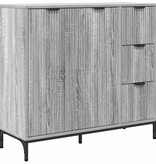 VidaXL Dressoir met lade Grijs sonoma 89,5 x 33 x 82 cm Bewerkt hout