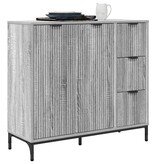 VidaXL Dressoir met lade Grijs sonoma 89,5 x 33 x 82 cm Bewerkt hout