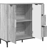 VidaXL Dressoir met lade Grijs sonoma 89,5 x 33 x 82 cm Bewerkt hout
