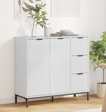 VidaXL Dressoir met lade Hoogglans wit 89,5 x 33 x 82 cm Bewerkt hout