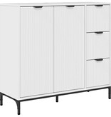 VidaXL Dressoir met lade Hoogglans wit 89,5 x 33 x 82 cm Bewerkt hout