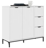 VidaXL Dressoir met lade Hoogglans wit 89,5 x 33 x 82 cm Bewerkt hout