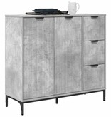 VidaXL Dressoir met lade Betongrijs 89,5 x 33 x 82 cm Bewerkt hout