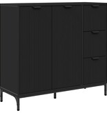 VidaXL Dressoir met lade Zwart 89,5 x 33 x 82 cm Bewerkt hout