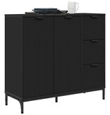 VidaXL Dressoir met lade Zwart 89,5 x 33 x 82 cm Bewerkt hout