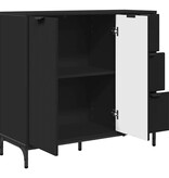 VidaXL Dressoir met lade Zwart 89,5 x 33 x 82 cm Bewerkt hout