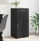 VidaXL Dressoir met lade Zwart eiken 42,5 x 40 x 93 cm Bewerkt hout