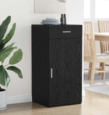 VidaXL Dressoir met lade Zwart eiken 42,5 x 40 x 93 cm Bewerkt hout