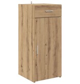VidaXL Dressoir met lade Zwart eiken 42,5 x 40 x 93 cm Bewerkt hout