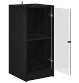 VidaXL Dressoir Zwart eiken 35 x 37 x 76 cm Bewerkt hout