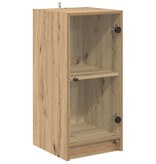 VidaXL Dressoir artisanaal eikenkleurig 35 x 37 x 76 cm Bewerkt hout