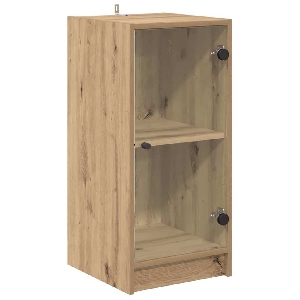 VidaXL Dressoir artisanaal eikenkleurig 35 x 37 x 76 cm Bewerkt hout
