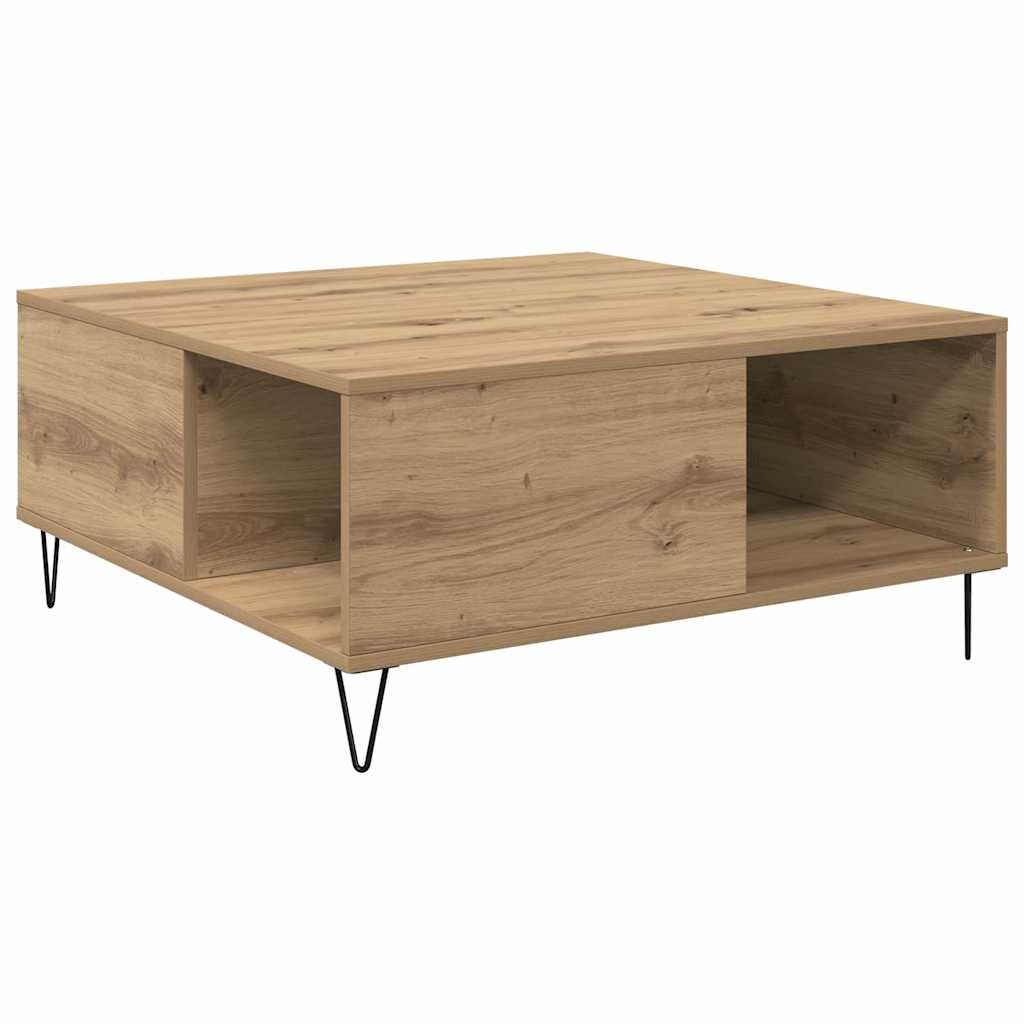 VidaXL Salontafel artisanaal eikenkleurig 80 x 80 x 36.5 cm