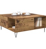 VidaXL Salontafel Oud hout 80 x 80 x 36.5 cm Bewerkt hout