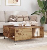 VidaXL Salontafel Oud hout 80 x 80 x 36.5 cm Bewerkt hout
