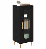 VidaXL Dressoir Zwart eiken 34 x 34.5 x 90 cm Bewerkt hout
