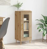 VidaXL Dressoir artisanaal eikenkleurig 34 x 34.5 x 90 cm Bewerkt hout