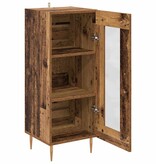 VidaXL Dressoir Oud hout 34 x 34.5 x 90 cm Bewerkt hout