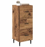 VidaXL Dressoir met lade Oud hout 34 x 34.5 x 90 cm Bewerkt hout