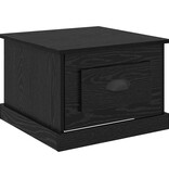 VidaXL Salontafel with Drawer Zwart eiken 50 x 50 x 35 cm Bewerkt hout
