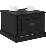 VidaXL Salontafel with Drawer Zwart eiken 50 x 50 x 35 cm Bewerkt hout