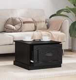 VidaXL Salontafel with Drawer Zwart eiken 50 x 50 x 35 cm Bewerkt hout