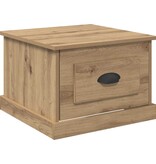 VidaXL Salontafel artisanaal eikenkleurig 50 x 50 x 35 cm Bewerkt hout