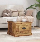 VidaXL Salontafel with Drawer Oud hout 50 x 50 x 35 cm Bewerkt hout