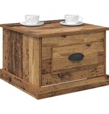 VidaXL Salontafel with Drawer Oud hout 50 x 50 x 35 cm Bewerkt hout