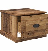 VidaXL Salontafel with Drawer Oud hout 50 x 50 x 35 cm Bewerkt hout